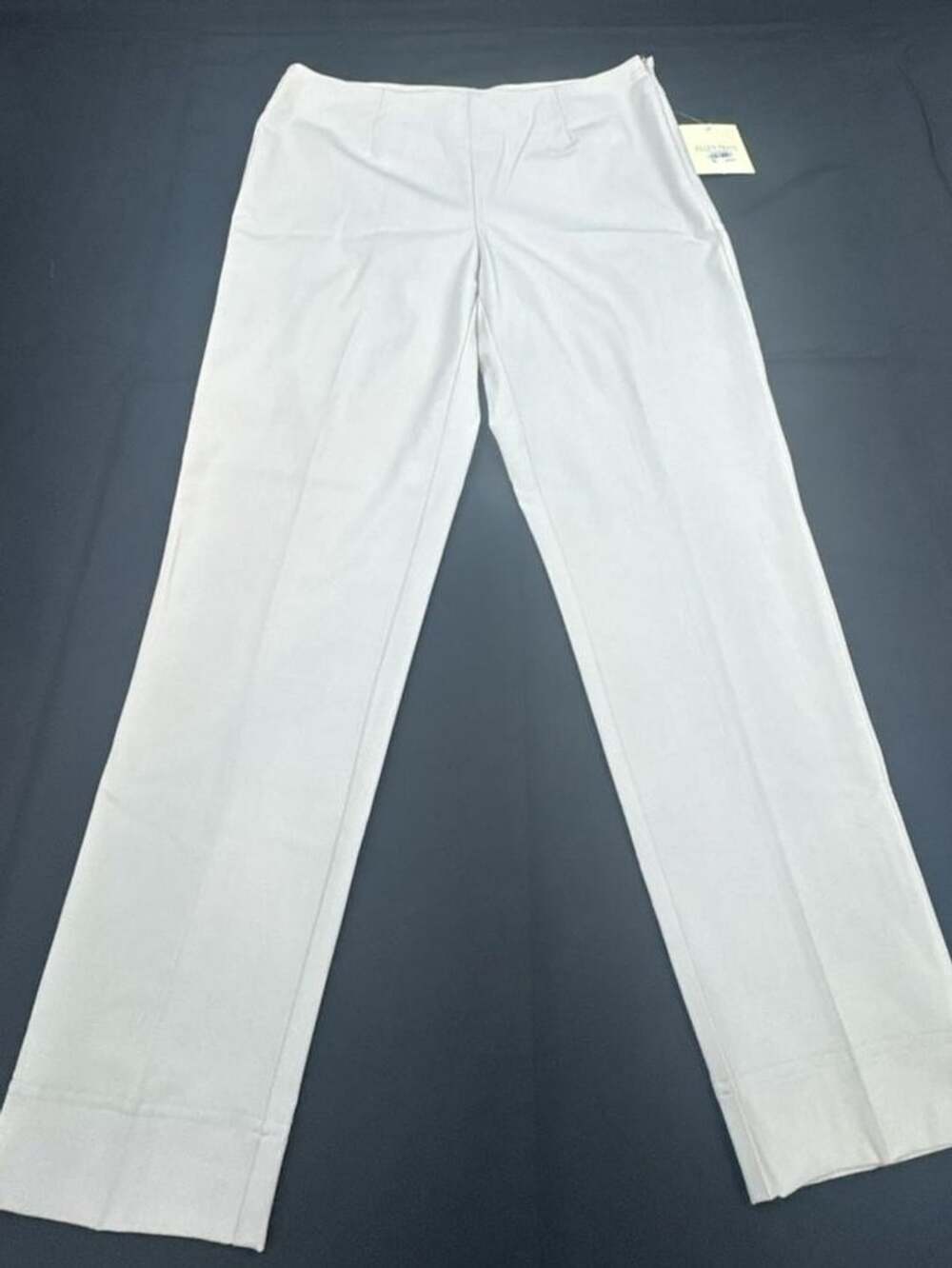 Ellen Tracy White Straight Leg Career Pants Size 8